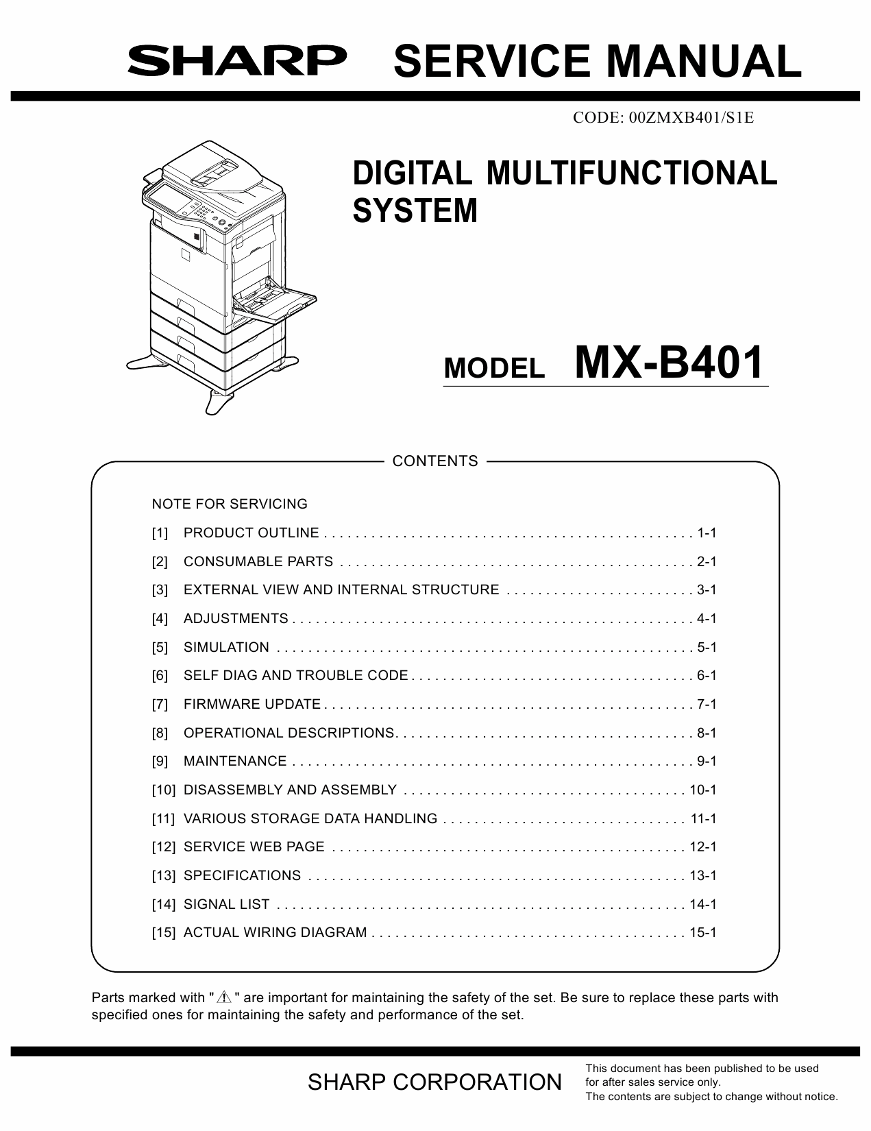 SHARP MX B401P Service Manual-1